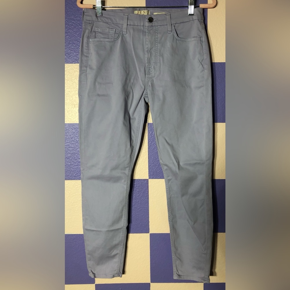 NWT 7 For All Mankind Jen7 Sateen Ankle Skinny Jeans in Light Purple - Size 8